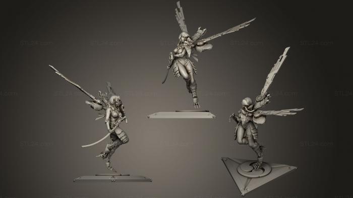 Figurines heroes, monsters and demons (Tengu Frame Zero, STKM_1309) 3D models for cnc